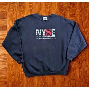 New York Stock Exchange NYSE Lee Sweatshirt Size L Made in USA Vintage 90s